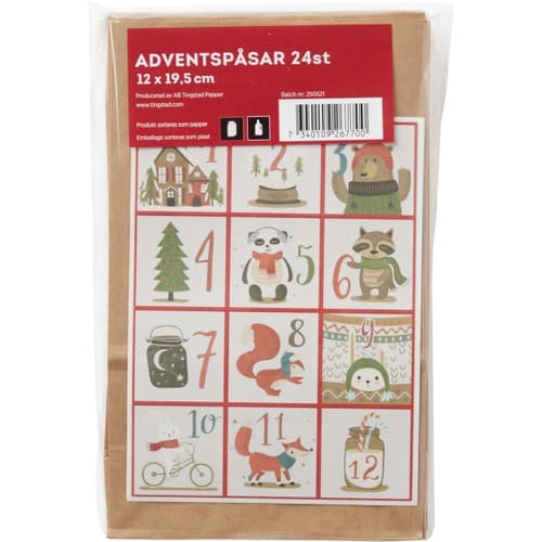 Adventspåsar 12x19,5cm