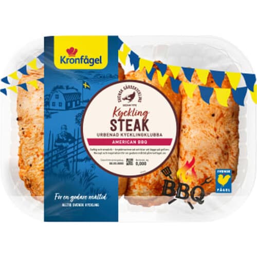 KycklingSteak urbenad kycklingklubba BBQ American ca