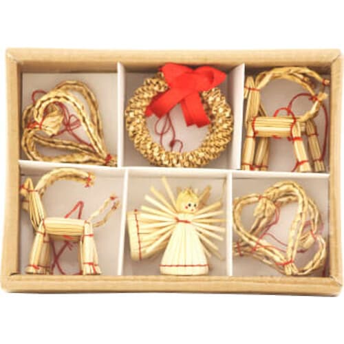 Julhängen halmfigurer