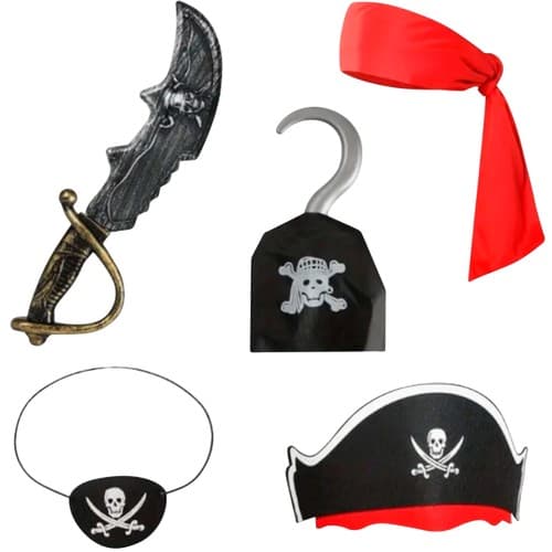 Utklädnad Pirat 5 delar