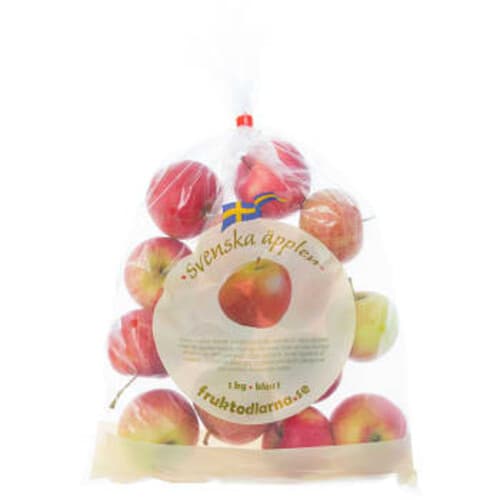 Äpplen i påse Röd Sort