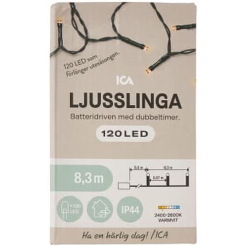 Ljusslinga Nimbus 120LED Batteri ICA