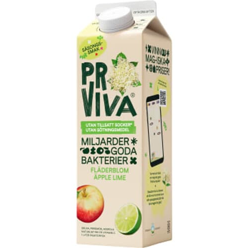 Juice Fläder, Äpple & Lime Utan Tillsatt Socker & Sötningsmedel