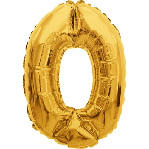 Folieballong Nr 0 Guld