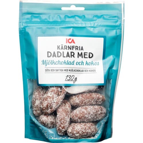 Dadlar mjölkchoklad och kokos