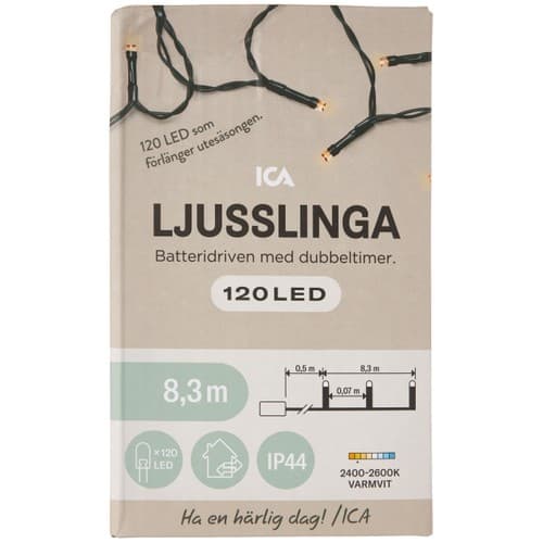 Ljusslinga Nimbus 120LED Batteri