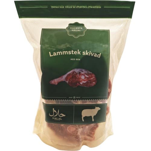 Lammstek skivad med ben