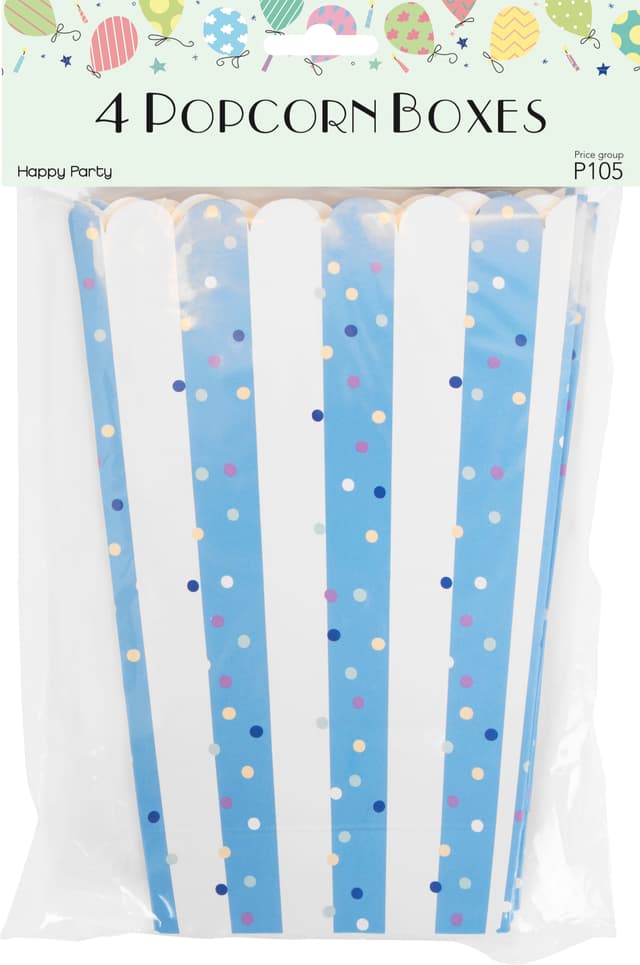 Popcornbox Flerfärgad 4-pack