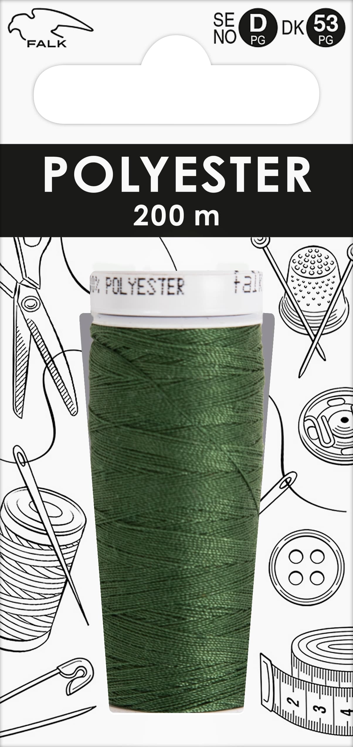Sytråd Polyester Mörkgrön