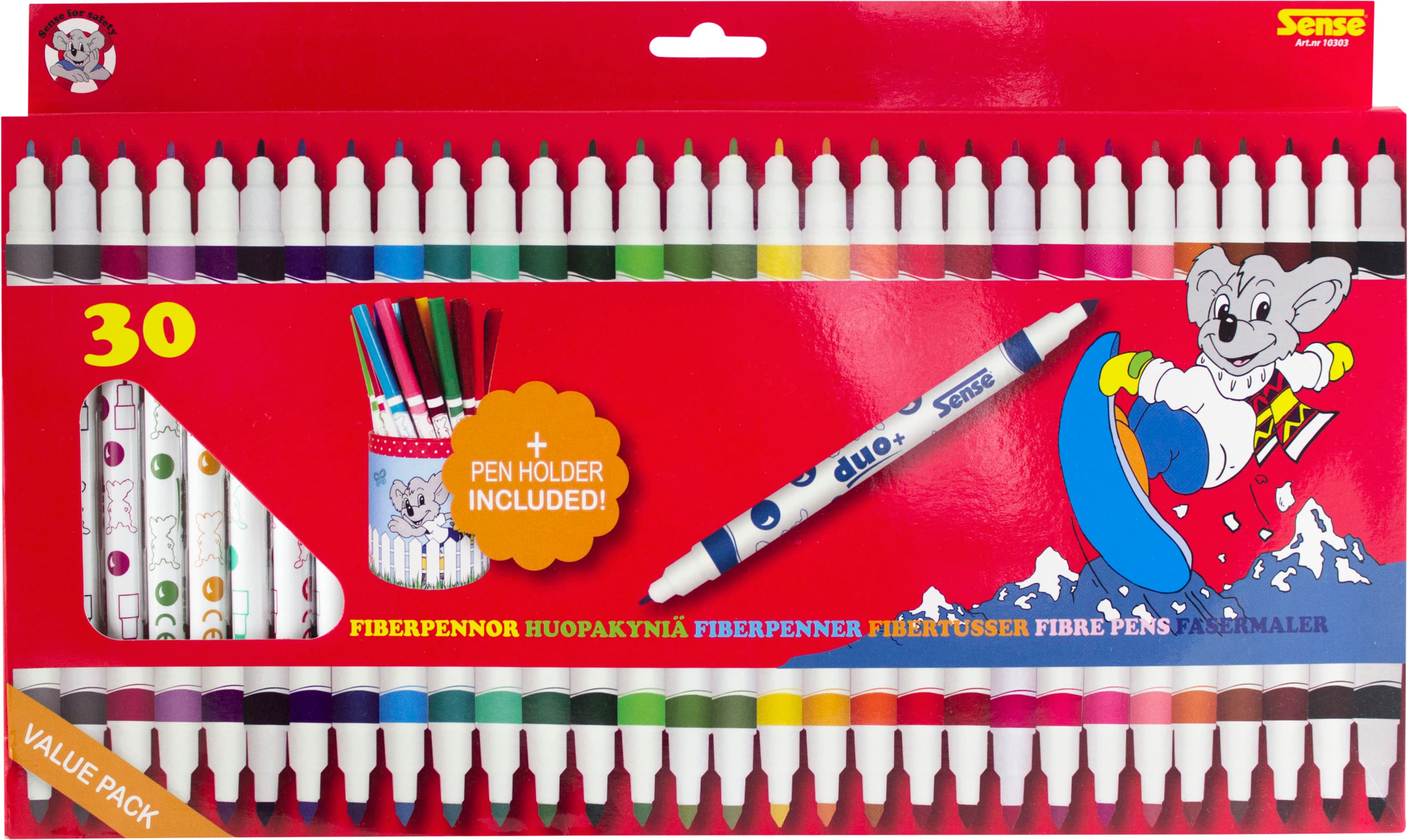 Fiberpennor Dubbelspets