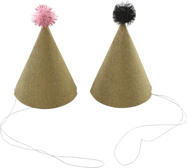 Nyårshatt Guldglittrig 6-pack