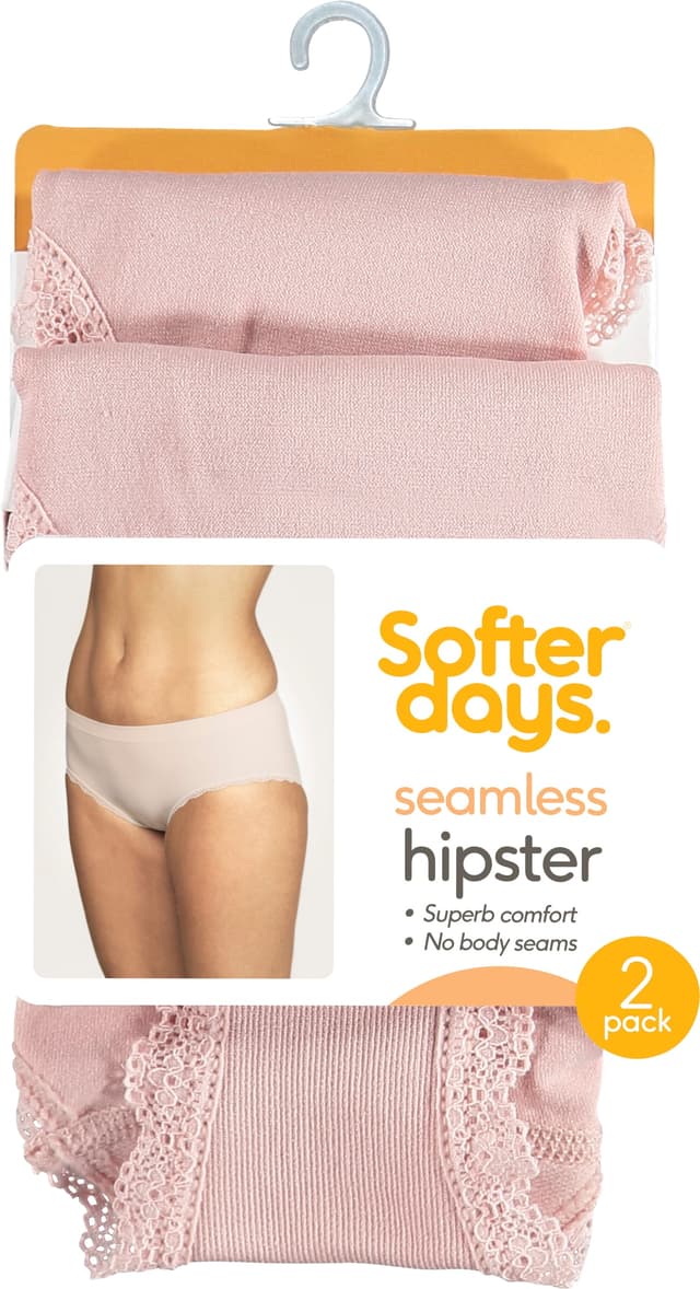 Seamless Hipster Med Spets Sepia Rose L/XL 2-pack