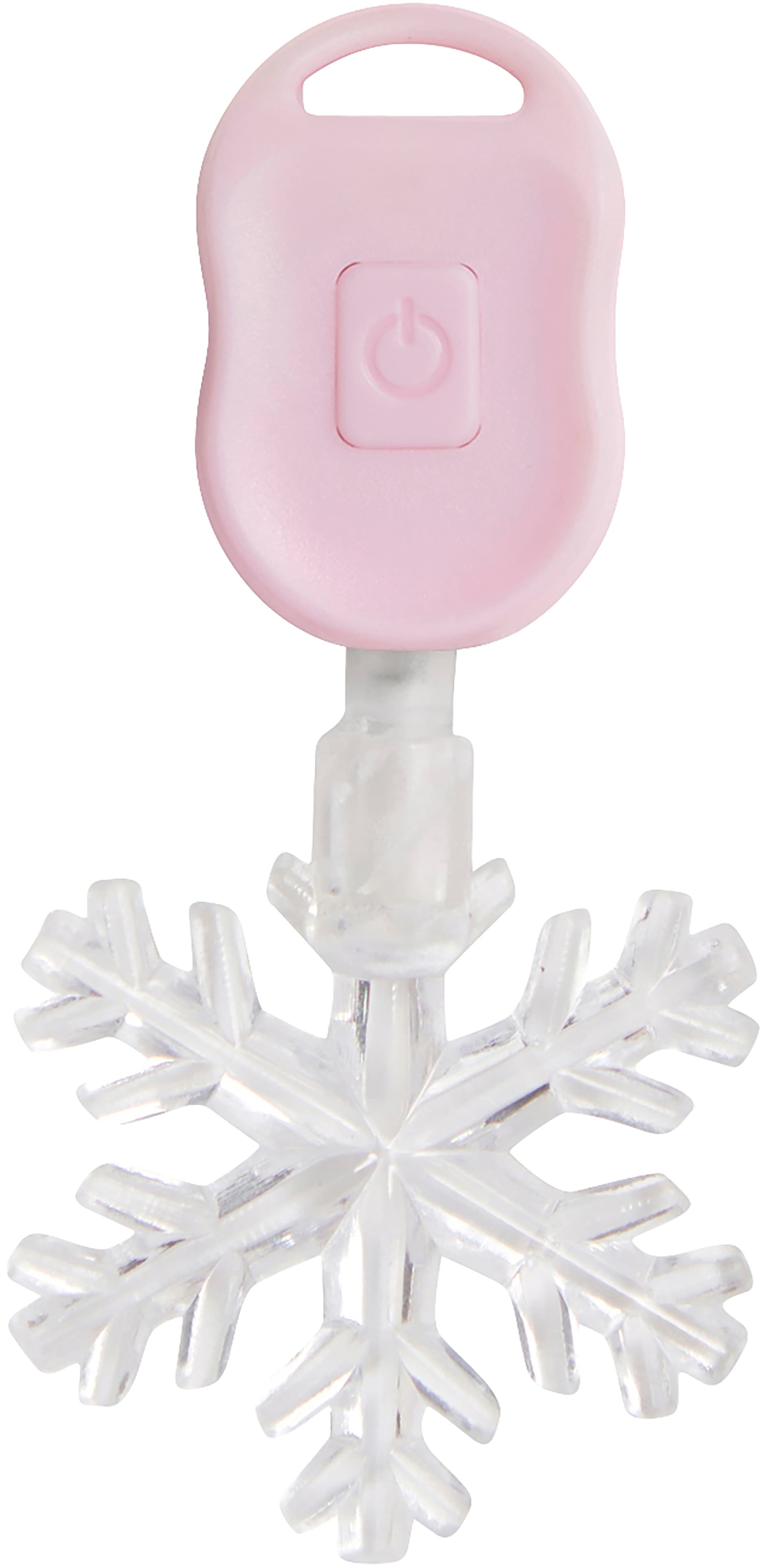 Ledlampa Snöflinga Rosa