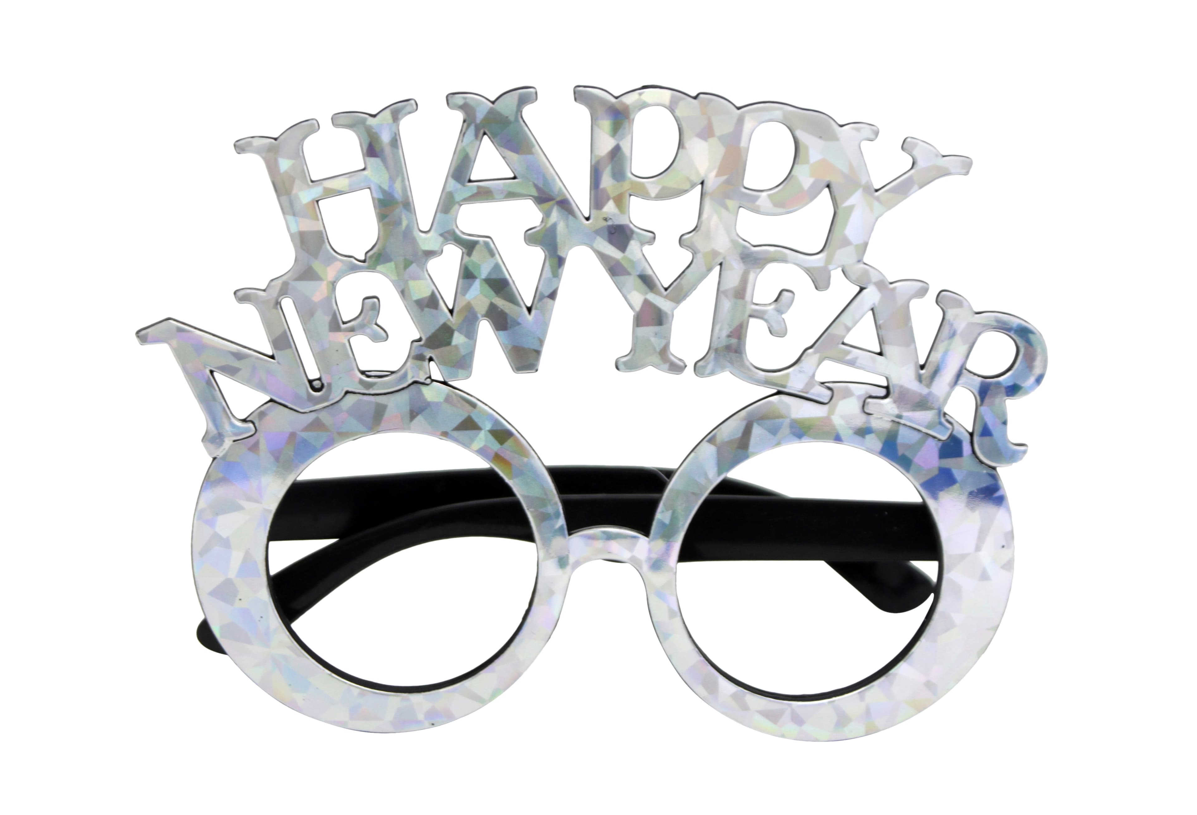 Glasögon Happy New Year Silver