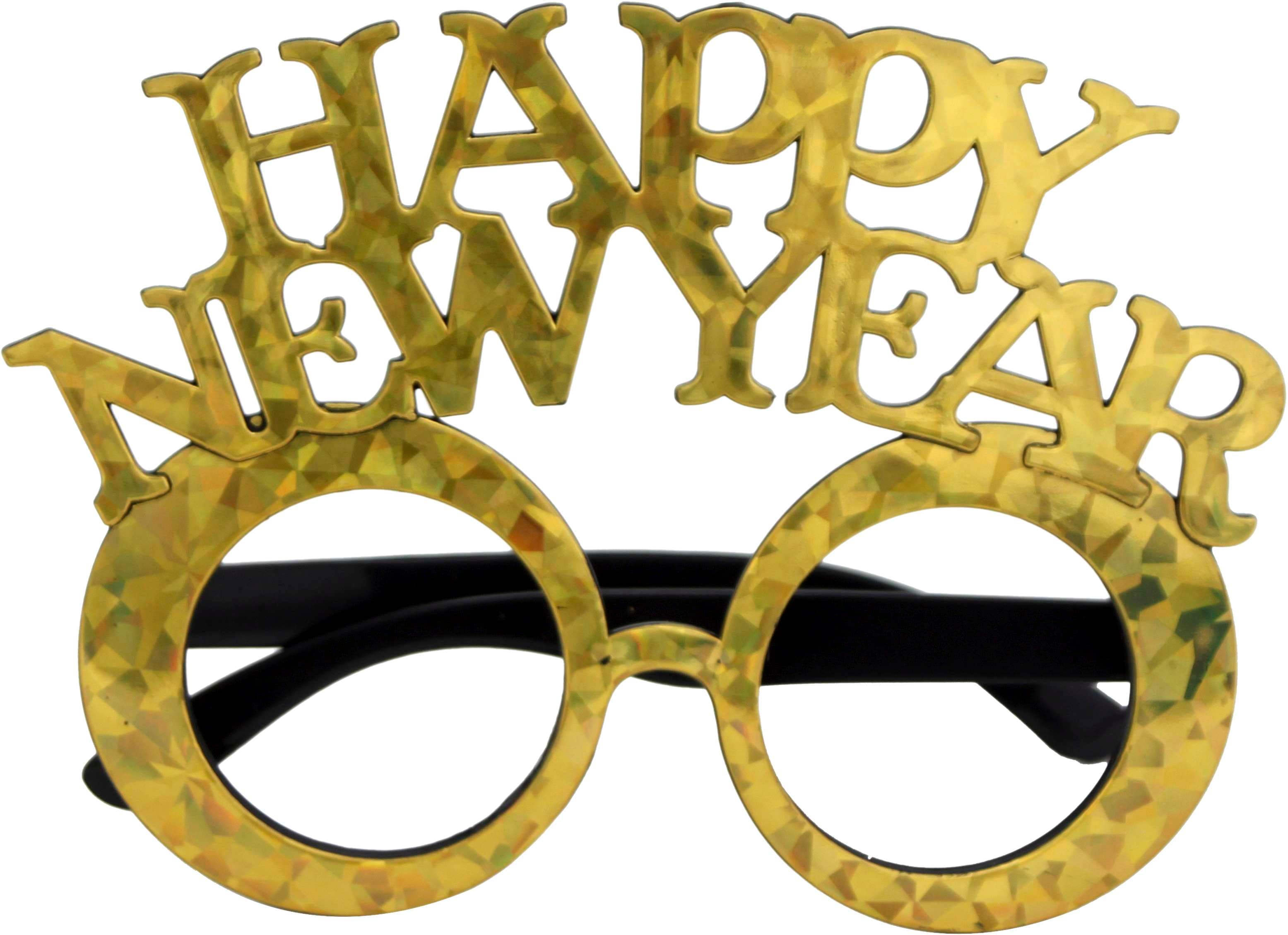 Glasögon Happy New Year Guld