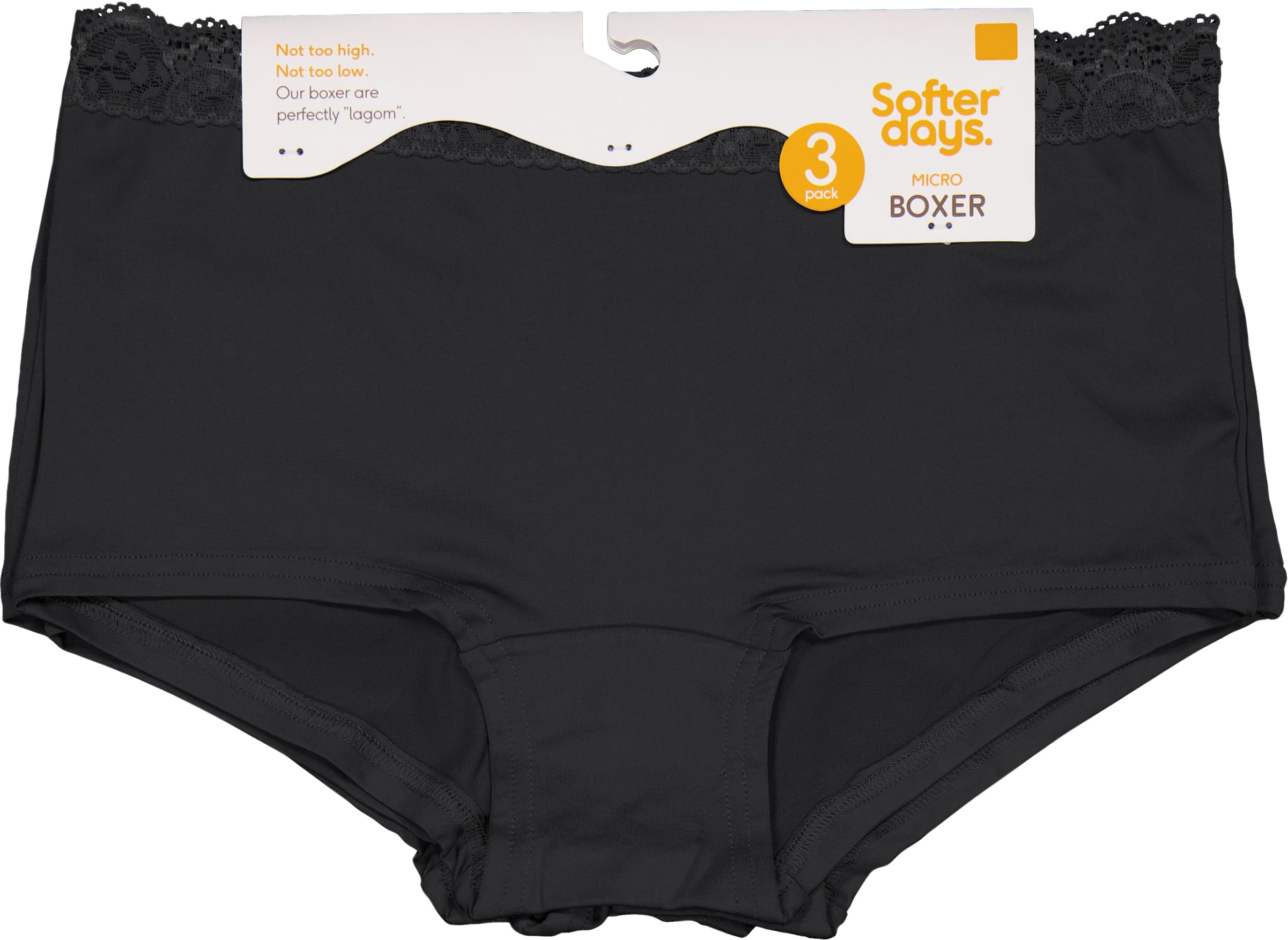 Boxertrosa Svart Stl S 3-pack