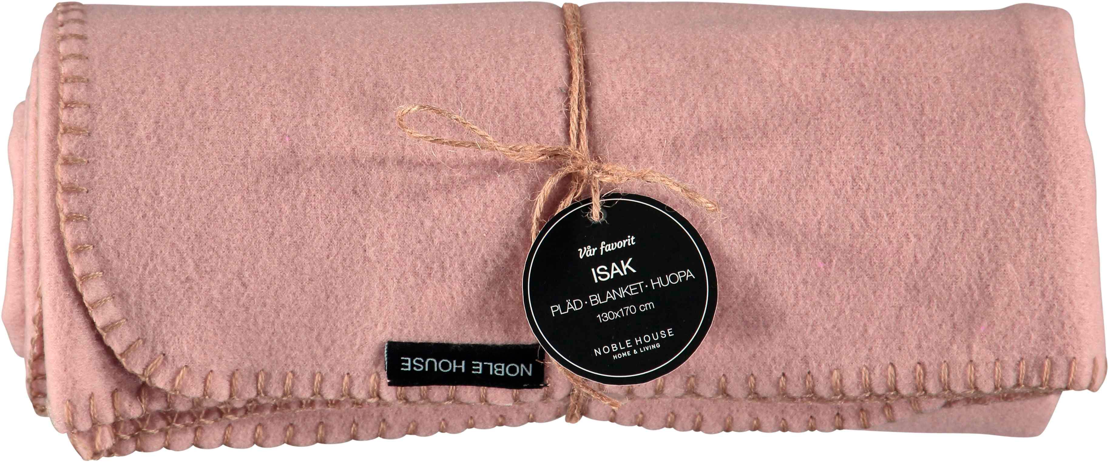 Fleecepläd Isak Rosa