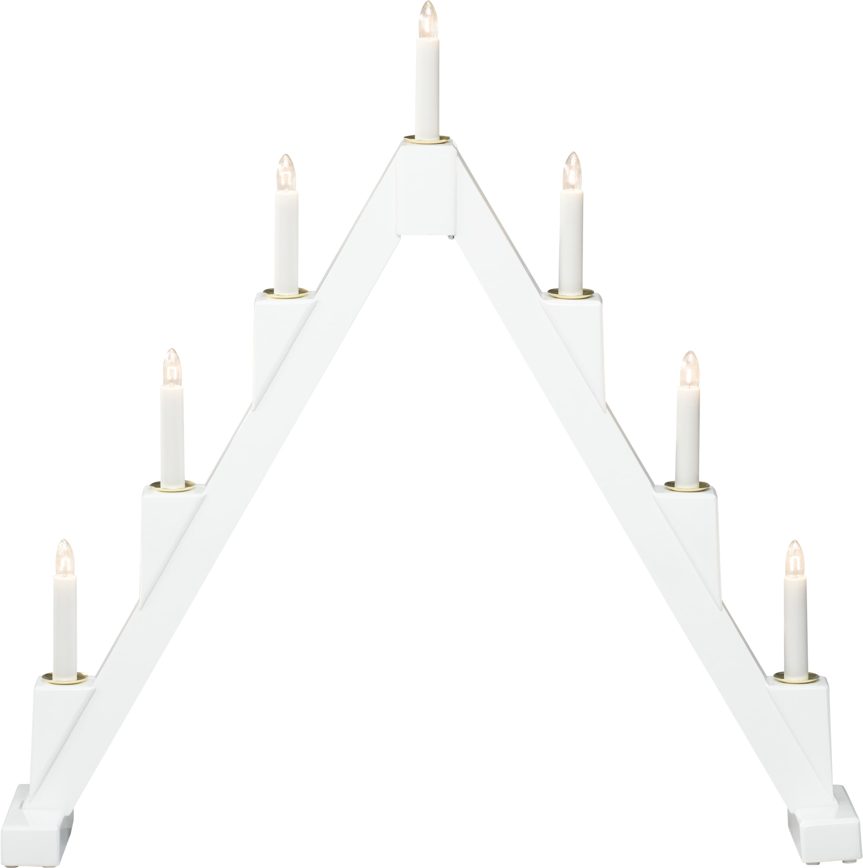 Elljusstake 7 ljus vikbar vit