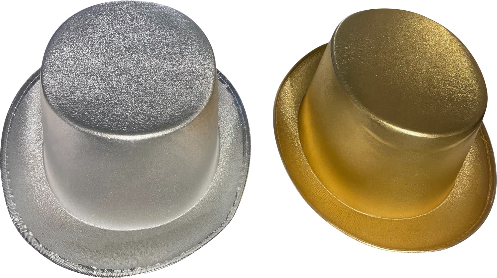 Cylinderhatt hög silver & guld