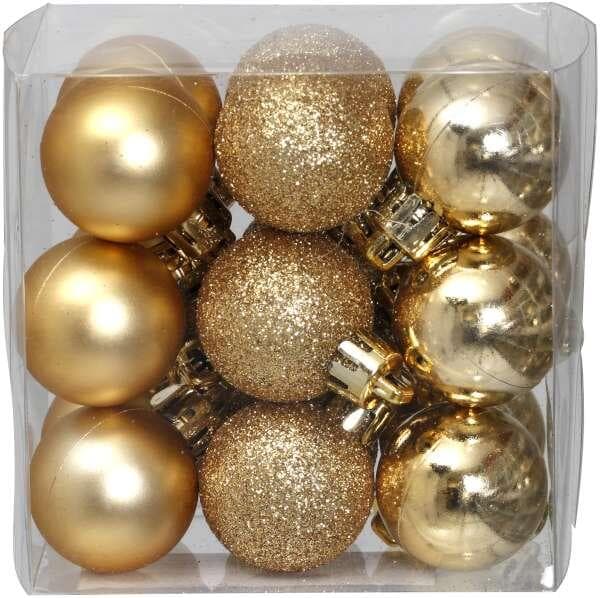 Julkulor Mix Guld 3cm