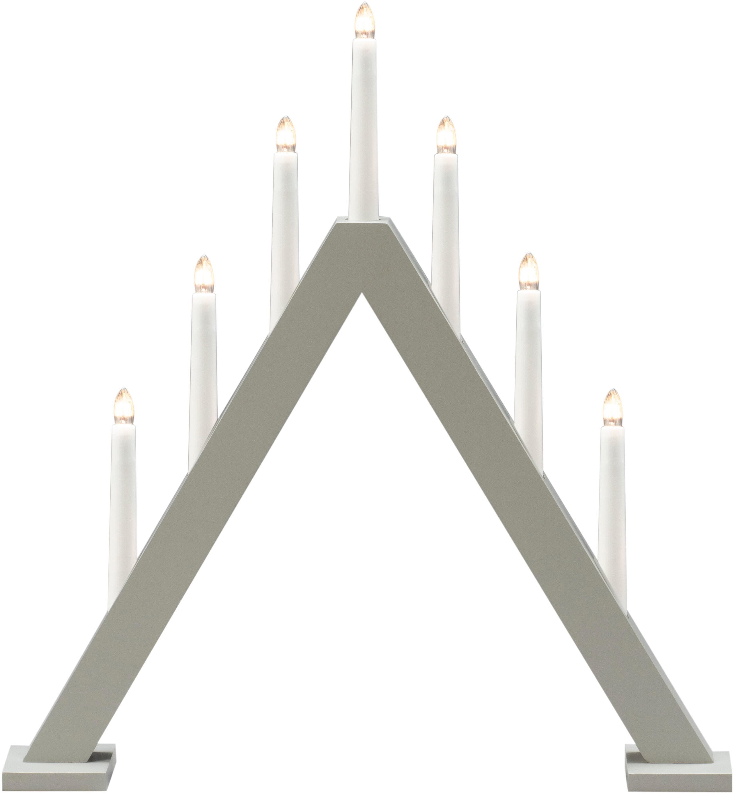 Elljusstake Grå 7 Ljus